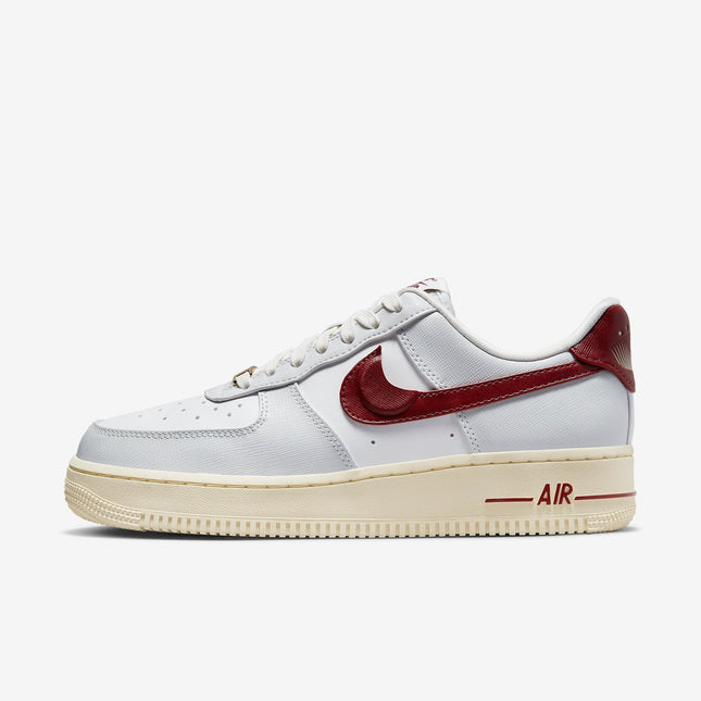 (Women's) Nike Air Force 1 Low '07 SE 'Just Do It Photon Dust / Team Red' (2023) DV7584-001 - SOLE SERIOUSS (1)