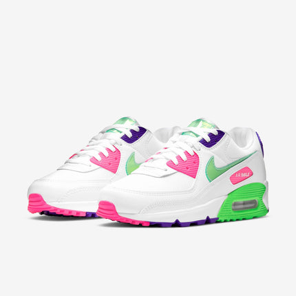 (Women's) Nike Air Max 90 'White / Neon' (2021) DH0250-100 - SOLE SERIOUSS (3)