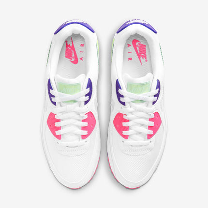 (Women's) Nike Air Max 90 'White / Neon' (2021) DH0250-100 - SOLE SERIOUSS (4)