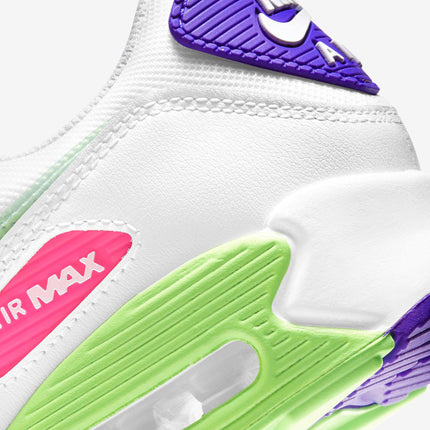 (Women's) Nike Air Max 90 'White / Neon' (2021) DH0250-100 - SOLE SERIOUSS (7)