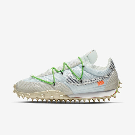 (Women's) Nike Waffle Racer x Off-White 'White / Electric Green' (2019) CD8180-100 - SOLE SERIOUSS (1)