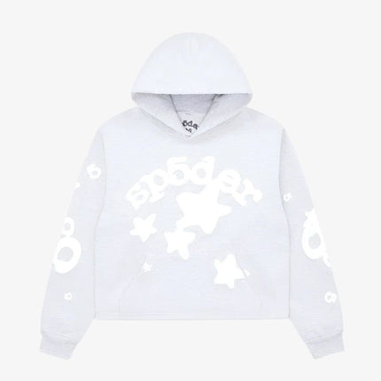 Women's Sp5der 'Beluga' Cropped Hoodie Heather Grey (SS24) SP5-WBEL-GRYHD - SOLE SERIOUSS (1)