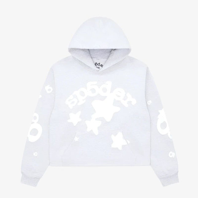 Women's Sp5der 'Beluga' Cropped Hoodie Heather Grey (SS24) SP5-WBEL-GRYHD - SOLE SERIOUSS (1)