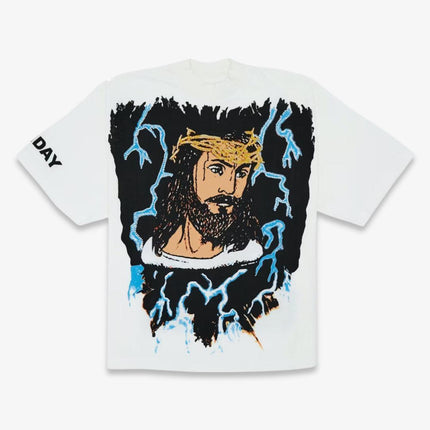 Yeezy Oversized Rhinestone T-Shirt 'Kanye West AWGE for JIK Jesus is King / Sunday Service Lightning' Multicolor (FW19) | SOLE SERIOUSS [1]