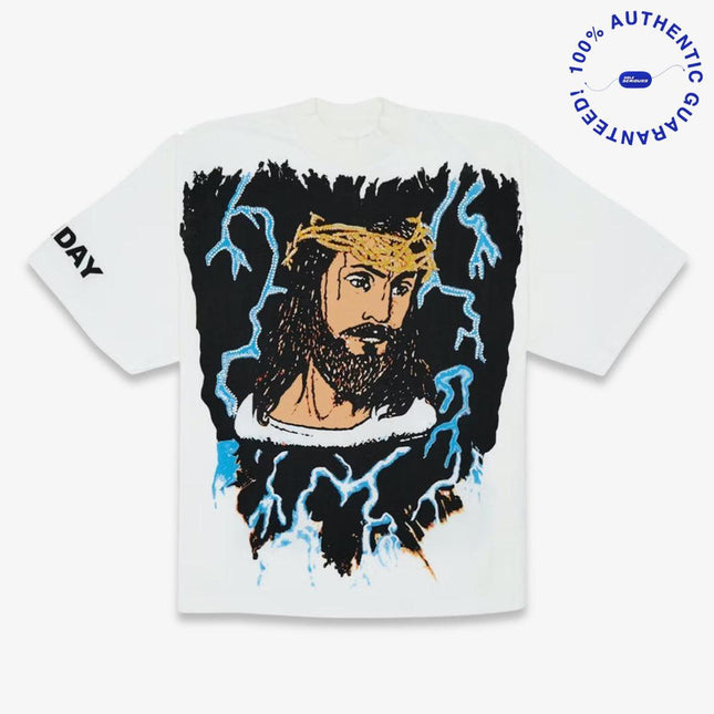 Yeezy Oversized Rhinestone T-Shirt 'Kanye West AWGE for JIK Jesus is King / Sunday Service Lightning' Multicolor (FW19) | SOLE SERIOUSS [1]