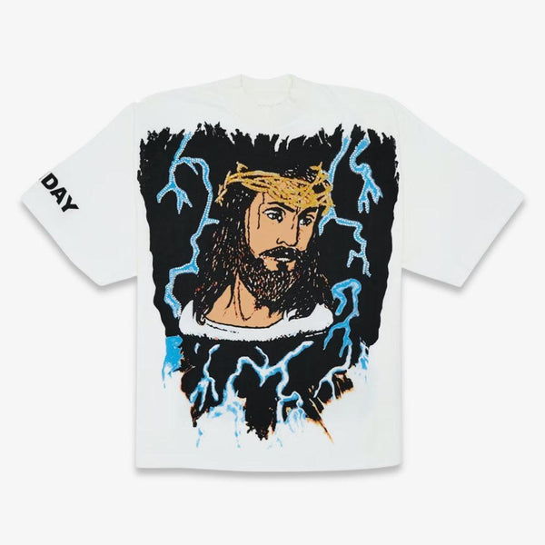 Yeezy Oversized Rhinestone T-Shirt 'Kanye West AWGE for JIK Jesus