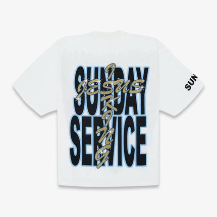 Yeezy Oversized Rhinestone T-Shirt 'Kanye West AWGE for JIK Jesus is King / Sunday Service Lightning' Multicolor (FW19) | SOLE SERIOUSS [2]