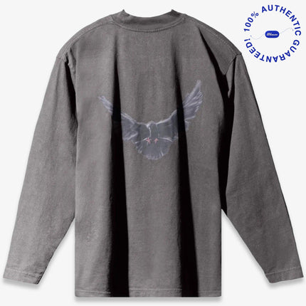 Yeezy x Gap Engineered by Balenciaga L/S Long Sleeve Tee 'Dove' Dark Grey (SS22) | SOLE SERIOUSS [2]