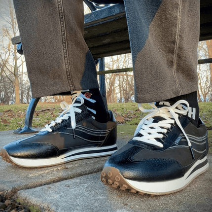 Osaga 80 Prestige Leather Sneaker Black / White / Gum (Mens) | SOLE SERIOUSS [8]