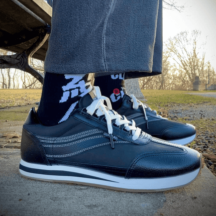 Osaga 80 Prestige Leather Sneaker Black / White / Gum (Mens) | SOLE SERIOUSS [9]