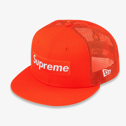 Supreme x New Era 'Box Logo' Mesh Back Fitted Hat Orange (SS23)